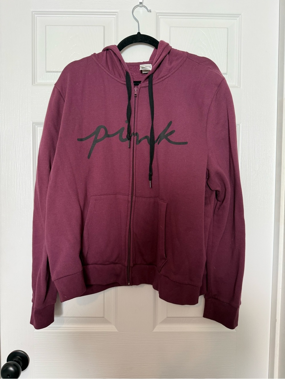 PINK Victoria's Secret Fleece-Lined Hoodie in Berry Plum